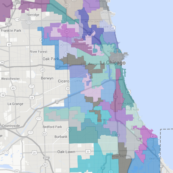 Map Chicago Alderman 