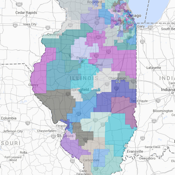 Illinois State Representative Districts Map - Terza Georgine
