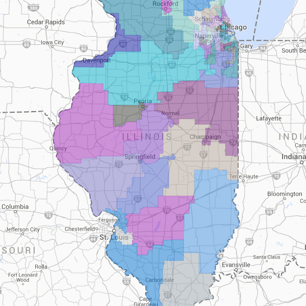 Illinois State  District Map Illinois Senate | Illinois Policy