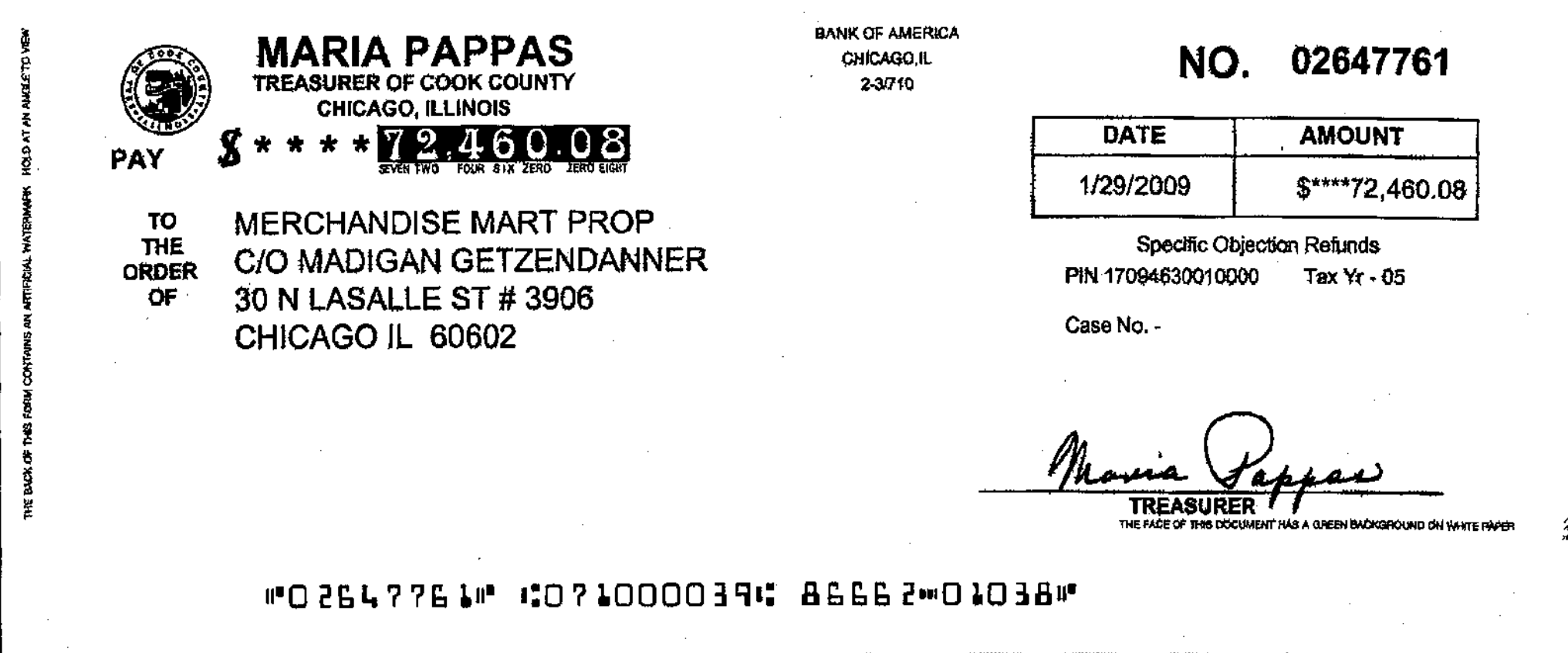 Merchandise Mart property tax refund