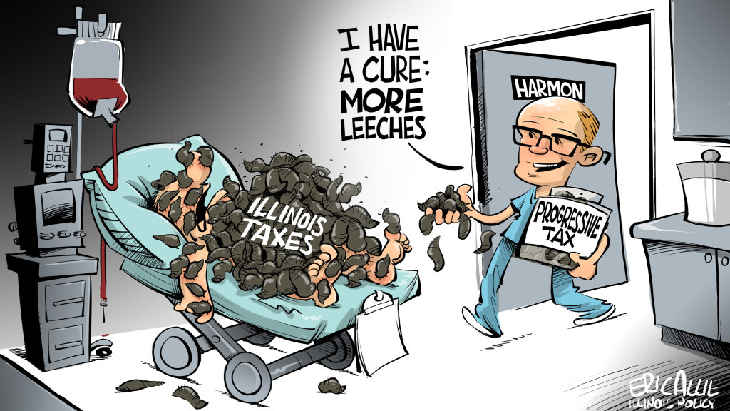 Don Harmon Illinois progressive tax leeches