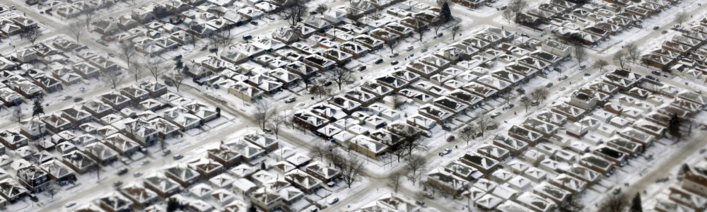 Houses in snow