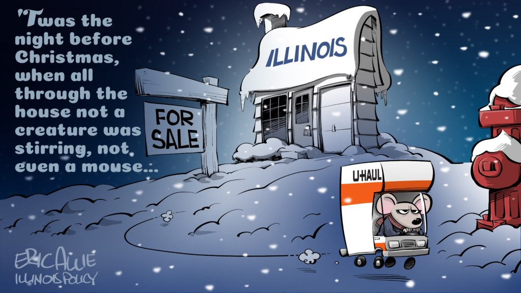 Cartoon: Twas the night before Christmas in Illinois