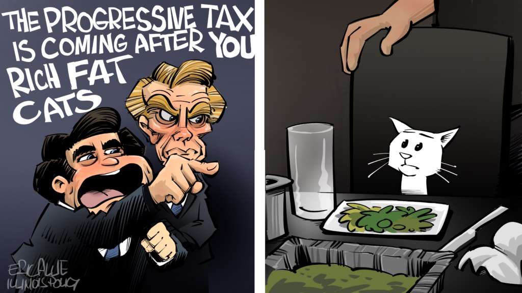Progressive tax fat cats meme