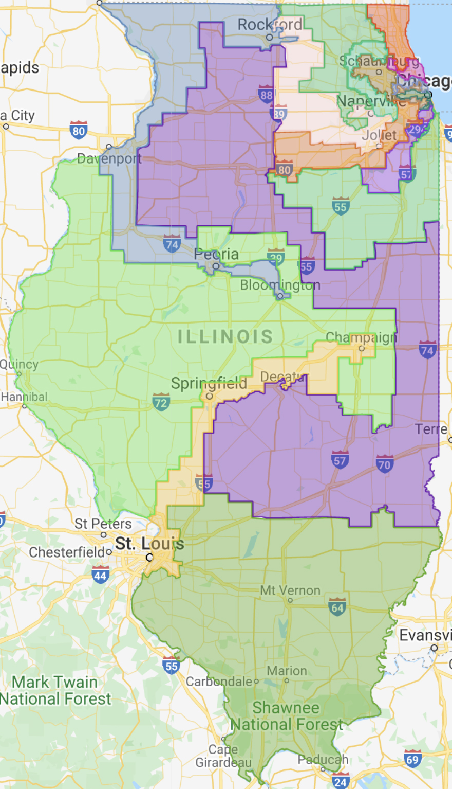 Illinois Congressional Districts Map - Kala Salomi