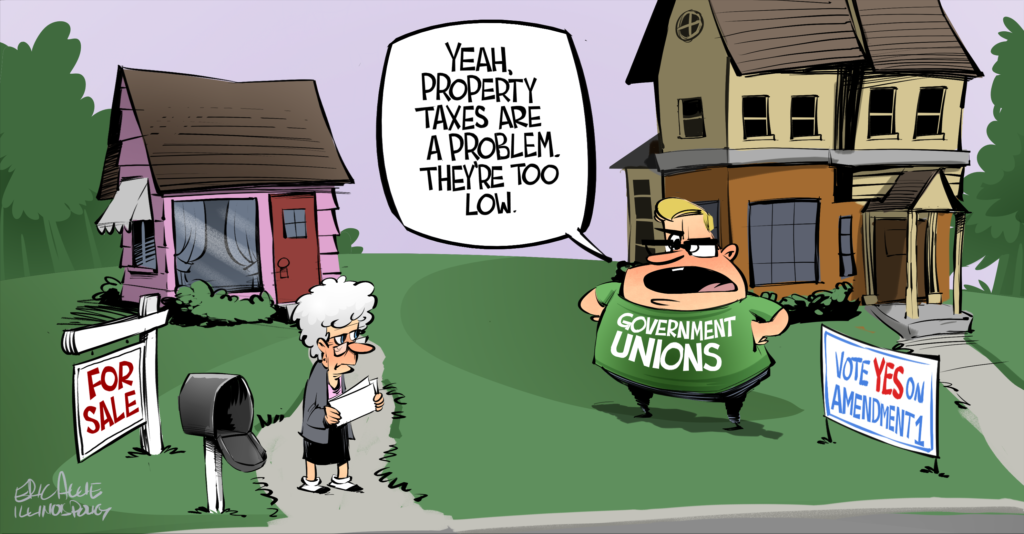 Amendment 1: Property taxes are too low for Illinois unions