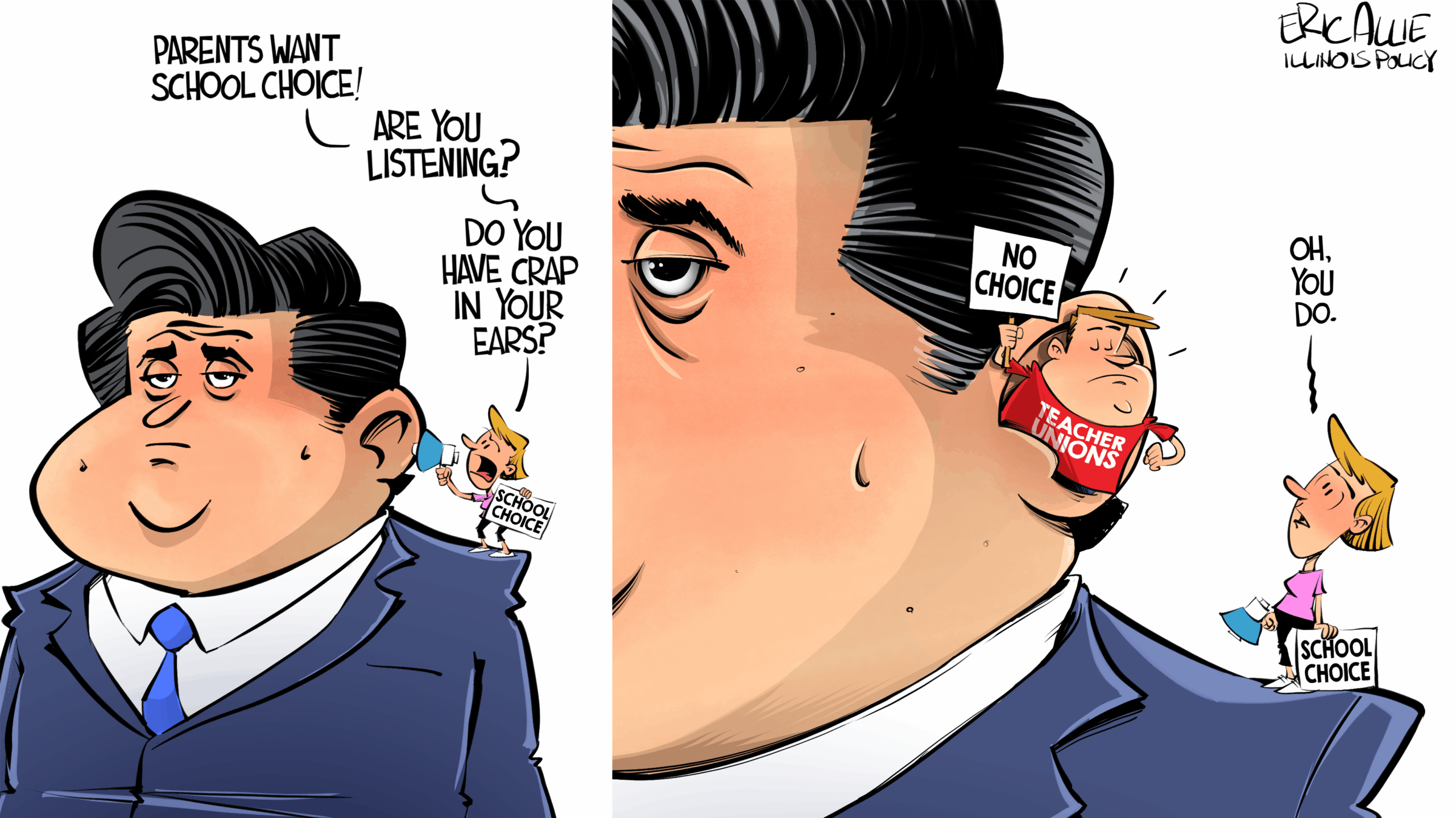Teachers unions in Pritzker's ear